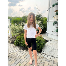 Load image into Gallery viewer, Julia Rose kids luxe leggings capris and biker shorts, Kids wearing Julia Rose luxe leggings
