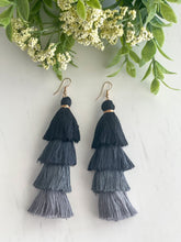 Load image into Gallery viewer, Free Fall Tassel Earrings "Black"
