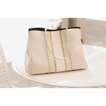 Load image into Gallery viewer, Ready to Ship | The South Beach - Gold Stripe White Neoprene *
