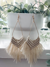 Load image into Gallery viewer, Boho Macrame Earrings "White"
