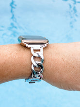 Load image into Gallery viewer, "Stunning Stella" Silver Stainless Watch Band
