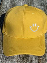 Load image into Gallery viewer, &quot;You Make Me Smile&quot; Yellow Baseball Hat
