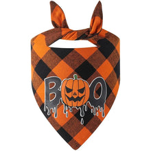 Load image into Gallery viewer, Julia Rose Halloween dog triangle collar scarf, Halloween dog bandana triangle style
