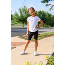 Load image into Gallery viewer, Julia Rose kids luxe leggings capris and biker shorts, Kids wearing Julia Rose luxe leggings
