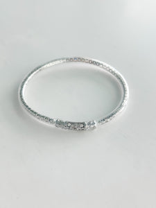 Glam Out Rhinestone Bracelet "Silver"