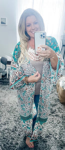 "Fall Feelings" Floral Kimono