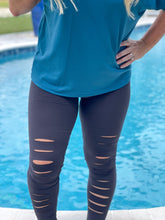 Load image into Gallery viewer, Charcoal Distressed Leggings
