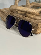 Load image into Gallery viewer, Ava Aviators "Dark Blue Silver"
