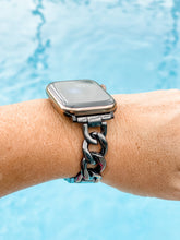 Load image into Gallery viewer, &quot;Stunning Stella&quot; Black Stainless Watch Band
