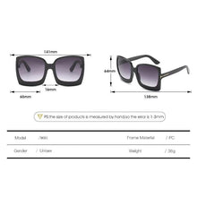 Load image into Gallery viewer, Ready to Ship | Black/ Gray Megan Oversized Gradient Sunglasses
