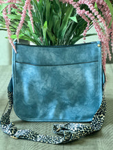 Load image into Gallery viewer, Large Crossbody Purse &quot;Blue&quot;
