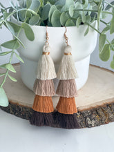 Load image into Gallery viewer, Free Fall Tassel Earrings "Browns"
