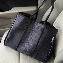 Load image into Gallery viewer, Ready To Ship | The Marissa - Black Leopard Neoprene Tote
