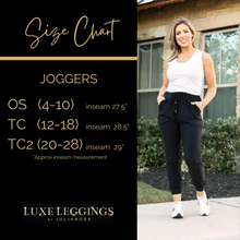 Load image into Gallery viewer, Julia Rose The Reagan black joggers, Women wearing black joggers Luxe Leggings by Julia Rose

