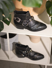 Load image into Gallery viewer, Lottie Leather Bootie in Black
