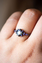 Load image into Gallery viewer, Carine Purple Amethyst Black Ring
