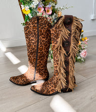 Load image into Gallery viewer, Rodeo Doll Fringe Boots in Leopard
