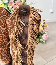 Load image into Gallery viewer, Rodeo Doll Fringe Boots in Leopard
