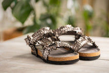 Load image into Gallery viewer, River Dance Woven Sandal in Pewter
