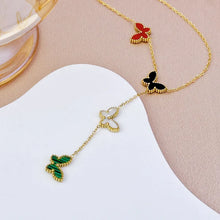 Load image into Gallery viewer, Sage Butterflies Gold Necklace
