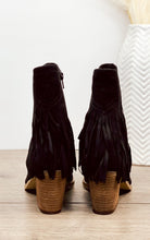 Load image into Gallery viewer, Sandra Fringe Booties in Black - Rural Haze
