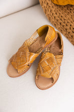 Load image into Gallery viewer, Tawakoni Woven Huarache Sandal in Mustard
