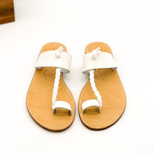 Load image into Gallery viewer, Thess Leather Sandals in White
