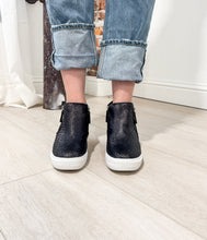 Load image into Gallery viewer, Timmibelle Wedge Sneaker in Black
