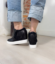 Load image into Gallery viewer, Timmibelle Wedge Sneaker in Black
