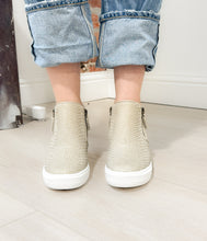 Load image into Gallery viewer, Timmibelle Wedge Sneaker in Cream
