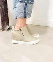 Load image into Gallery viewer, Timmibelle Wedge Sneaker in Cream
