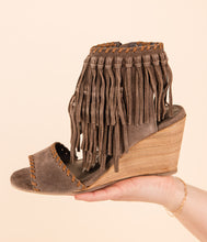 Load image into Gallery viewer, True Fringe Wedge in Taupe
