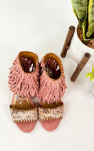 Load image into Gallery viewer, True Fringe Wedge in Blush

