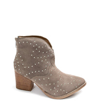 Load image into Gallery viewer, Twilight Western Suede Studded Heeled Ankle Boot
