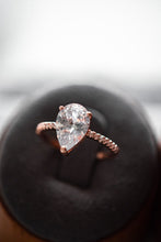 Load image into Gallery viewer, Penelope Pear Cut Rose Gold Ring
