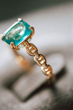 Load image into Gallery viewer, Ira Emerald Crystal Gold Ring
