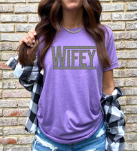 Load image into Gallery viewer, Wifey Checkered Tee - Gildan Softstyle
