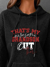 Load image into Gallery viewer, Slogan Graphic Drawstring Hoodie with Pocket
