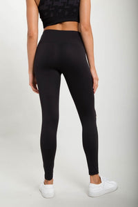 Mono B Red Laser-Cut Highwaist Leggings