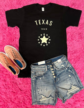 Load image into Gallery viewer, Texas 1845 Black Graphic Tee
