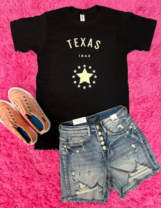 Texas 1845 Black Graphic Tee