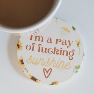 I'm A Ray Of Fucking Sunshine Mousepad & Coaster Set