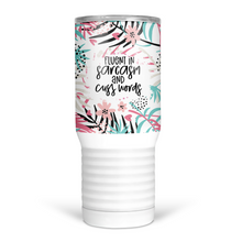 Load image into Gallery viewer, Fluent In Sarcasm and Cuss Words 20 Oz Travel Tumbler
