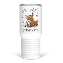 Load image into Gallery viewer, Oh Deer I&#39;m Wasted 20 Oz Travel Tumbler
