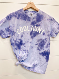 Cool Aunt | Purple Tie-Dye Short Sleeve Graphic Tee