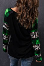 Load image into Gallery viewer, Lucky Clover Plaid Long Sleeve T-Shirt
