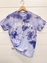 Load image into Gallery viewer, Cool Aunt | Purple Tie-Dye Short Sleeve Graphic Tee
