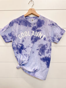 Cool Aunt | Purple Tie-Dye Short Sleeve Graphic Tee