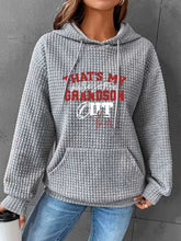 Load image into Gallery viewer, Slogan Graphic Drawstring Hoodie with Pocket
