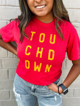 Load image into Gallery viewer, Touchdown | Women&#39;s Red Cropped Tee
